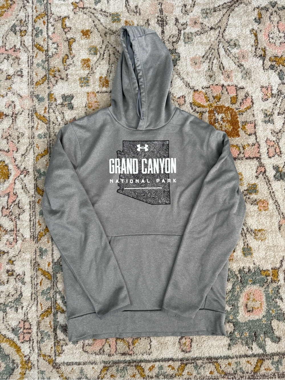 Under Armour Heather Gray Grand Canyon National Park Pullover Hoodie Size M